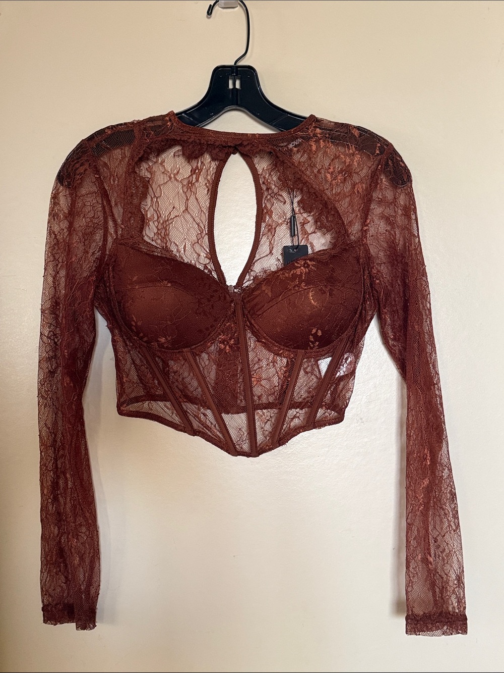 Fashion Nova lingering feelings lace corset top